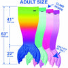 Mermaid Tail Blanket for Adults and Teens - Ombre Design in 3 MERmazing Colors