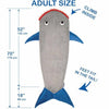 Blankie Tails Adult Shark Blanket size chart