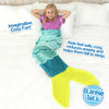 Teal and Yellow Glitter Mermaid Blankie Tail