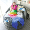 Rainbow GlitterBomb✨ Blankie Tails for Teens and Adults