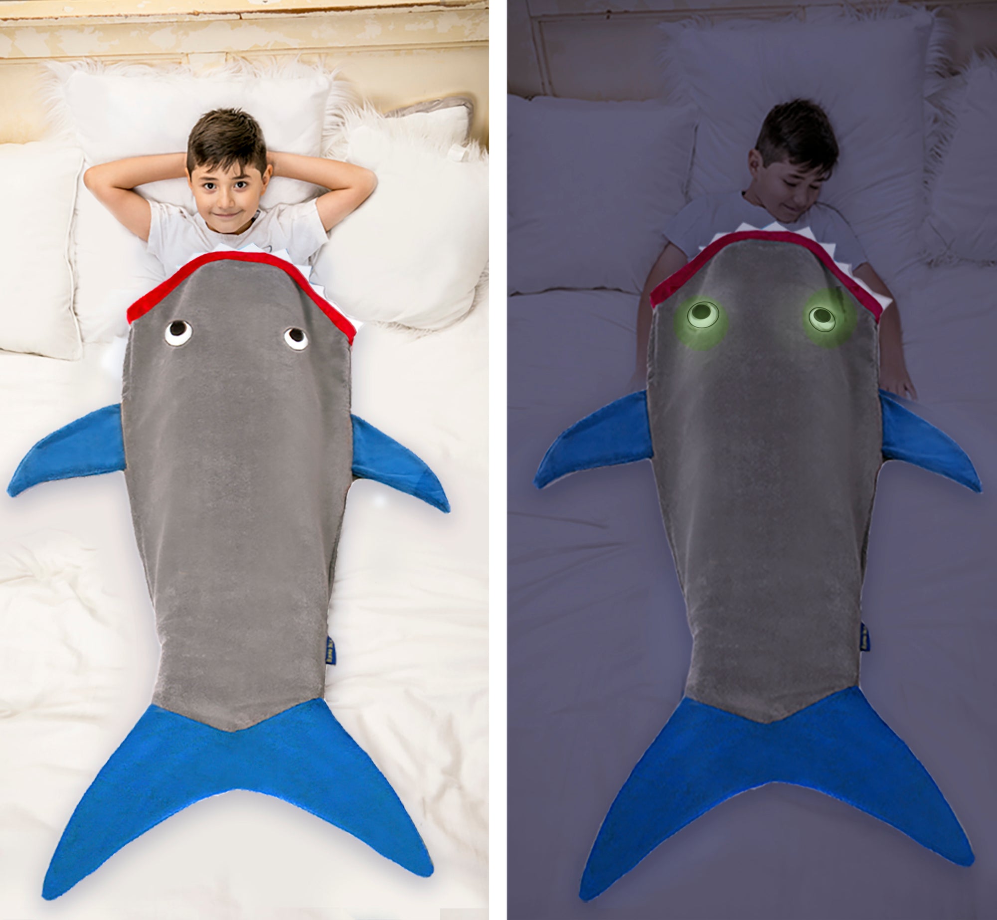 Glow in the Dark Shark Blanket - Blankie Tails