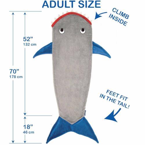 Shark Blanket for Adults by Blankie Tails - JAW-some Gift!
